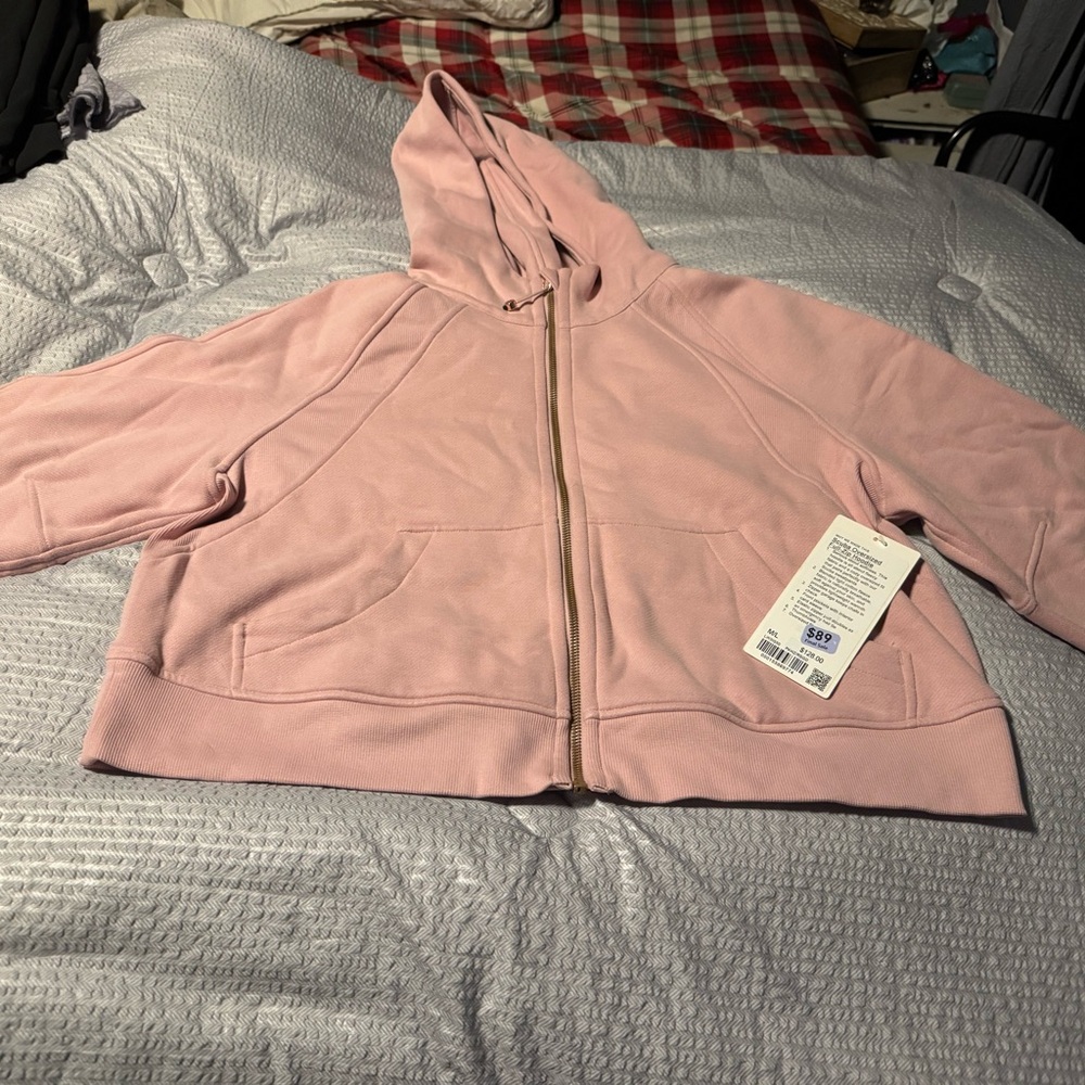 Pink LuLu Scuba Zip-Up Hoodie